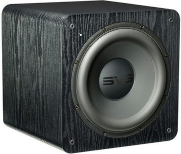 SVS SB-2000 sort askebøg kubisk baskabinettet, 12" basenheder, 4 metalfødder
