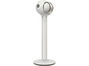 Devialet Tree-stativ til Devialet Phantom Ultimate 98 dB, hvit metall, tre ben, rund base, forfra sett