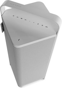 Draagbare bluetooth-luidspreker Sonoro Vibes L wit met geïntegreerde handgreep en touchbediening bovenop