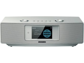 Kenwood CR-ST900S internettradio sølv, front med sentralt fargedisplay og perforert høyttalergitter