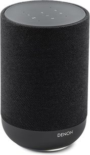 WLAN-Lautsprecher Denon Home 200, zylindrisch, in Anthrazit mit schwarzem Stoff und Touch-Bedienfeld oben