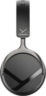 Beyerdynamic Aventho Y svarta Bluetooth-hörlurar, framifrån med rund hörselkåpa och justerbar bygel