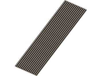 Absorvedor acústico Artnovion Avalon K Broad I painel retangular preto com finas ripas paralelas