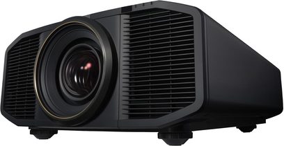 JVC DLA-Z1 sort videoprojektor, frontvisning, centreret linse, sideluftriste, rektangulært mat sort kabinet