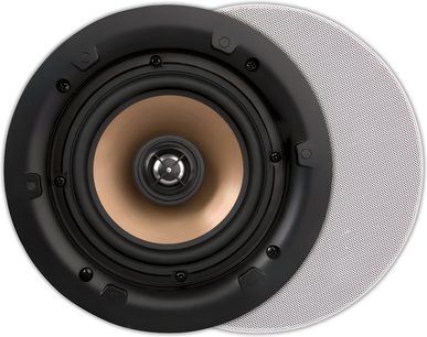 in-ceiling recessed speaker ArtSound HPRO820 round black with copper cone and white perforated grille