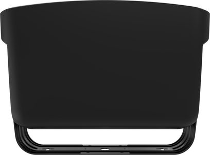 Venkovní reproduktor Klipsch PSM-800-SW černý, pohled zdola s černým montážním držákem