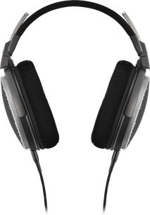 Cuffie cablate aperte Audio Technica ATH-ADX7000, nere, griglie in metallo, cuscinetti in velluto, cavi, vista frontale
