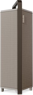 Altoparlante Bluetooth portatile Sonoro Vibes XL taupe, formato a colonna rettangolare con maniglia superiore e piedini