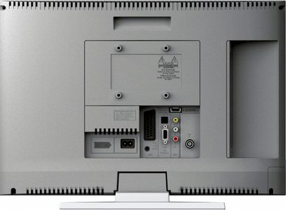 Sony KDL-22BX200W TV, bagside, lyd/video-tilslutninger, HDMI-stik, USB, antenne, strømforsyning