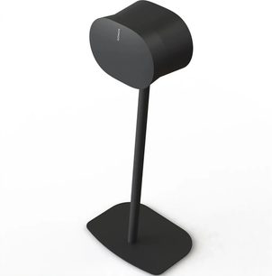 Sort Mountson højttalerfod til Sonos Era 300, slank form, rektangulær base, tynd stamme, udvidet top