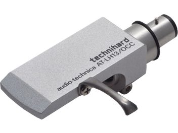 Vinilinių plokštelių patefono galvutės laikiklis Audio-Technica AT-LH13/OCC, šlifuoto sidabro spalvos, su šoniniu metaliniu piršto svirtelės laikikliu