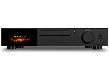 Audiolab 9000CDT High-Fidelity-CD-Player mit Anzeige „9000CDT“, CD-Schublade, Drehknopf, zylindrischen Füßen