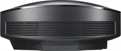 Sony VPL-HW55ES sort videoprojektor, set forfra, blankt sort kabinet, frontgitter, centreret linse, afrundet form