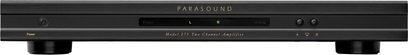 Parasound Model 275 to-kanals effektforstærker, frontvisning, sort finish, frontpanel med knapper og stik