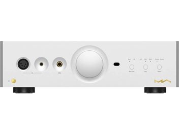 Préampli casque Matrix Audio NA-1 argent, façade avant en aluminium avec molette centrale et prises XLR et jack