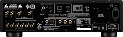 Denon DBP-4010 sort 4K Blu-ray-afspiller, bagside der viser audio/video-stik og ind-/udgange
