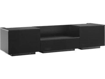 Nábytek pro projektor s ultrakrátkou projekční vzdáleností NorStone Eden Vision 200 černý s otevřeným centrálním výklenkem a bočními úložnými prostory