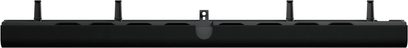 Schwarze Loewe Antares Soundbar, Rückansicht mit vier vertikalen Antennen und zentraler Befestigung
