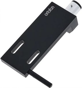 Ortofon LH-2000 helipea hoidik, perspektiivvaade, must värv, 2 piklikku pilu, valge kiri "ortofon"