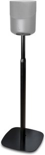BlueSound Adjustable Speaker Stand for PULSE M & FLEX black, in matte black metal, round base, thin and long cylindrical stem