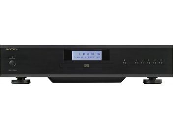 CD-Player in Hi-Fi-Qualität CD11 MKII schwarz, Vorderansicht, zentrales Display, runde Tasten rechts, Ein-/Ausschalter links