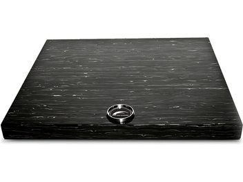 Antivibrationsplattform Franc Audio Accessories Wood Block SLIM Platform MAX schwarz mit Holzoptik, Frontansicht