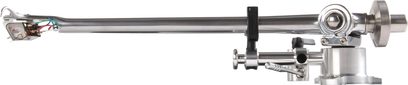 Rega Planar 10 mat sort pladespiller, aluminiumstonarm, pickup, plade, motor, tæt ovenfra-billede