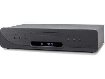 Leitor CD200 Evolution Atoll Electronique, vista frontal, caixa retangular cinza, tela digital central, botões circulares