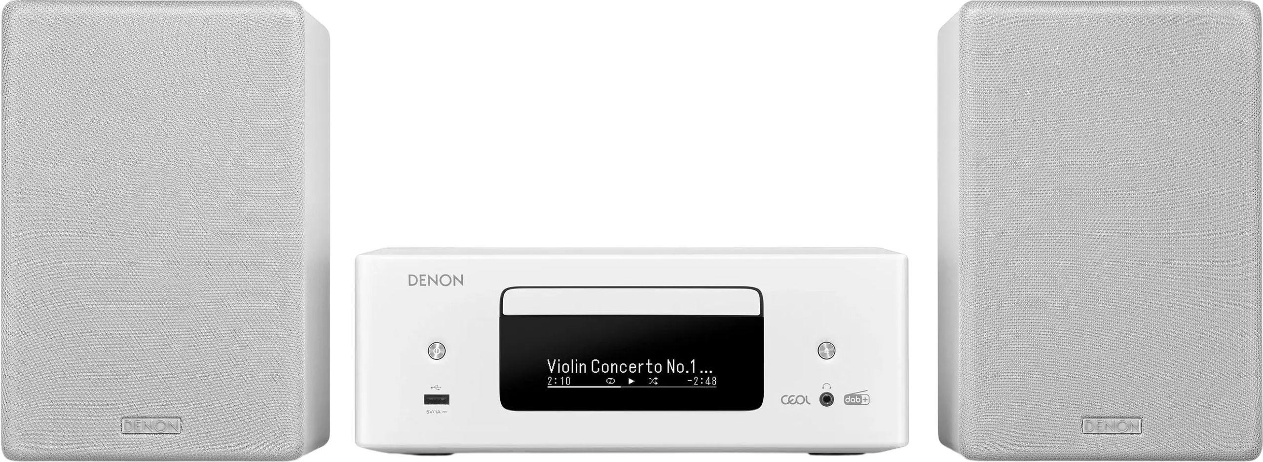 Denon CEOL RCD-N12DAB + SC-N10 white - Mini Hi-Fi System