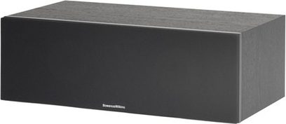 Bowers & Wilkins HTM62 S2 center højttaler i sort askefinér, frontvisning, horisontal rektangulær form, mat sort finish