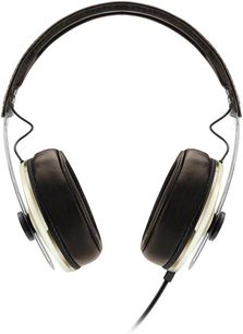 Sennheiser MOMENTUM M2 AEI ümbrisekõrvaklapid, elevandiluuvärvi, must peavõru, elevandiluuvärvi polstrid ja kõrvaklapid, vaade eest