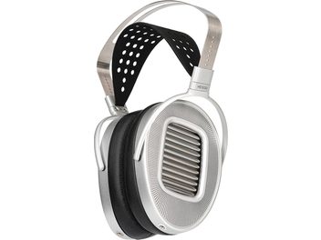 Навушники Hifiman HE1000 Unveiled з відкритою акустикою, вид збоку, перфорований металевий оголовок, овальні чорні амбушюри