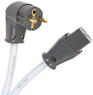 Cavo di alimentazione Supra LORAD 2.5 CS-16-EU, spina Schuko angolata grigio antracite e connettore IEC, pin dorati