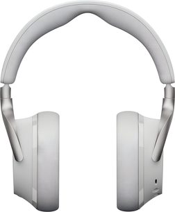 Căști Beyerdynamic Aventho 200 albe, cu cupe din plastic alb, brațe metalice, bentiță din material textil gri, port sub o cască