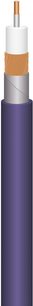 Wireworld Ultraviolet 1M koaksialkabel, violet kabelbeklædning, sølvfarvede metalstik i enderne, orange kabelsnit