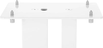 Enova HIFI MAJESTY 80 WH, pohled shora, bílý obdélníkový panel, 4 kovové hroty, centrální otvor, 2 vertikální sloupce