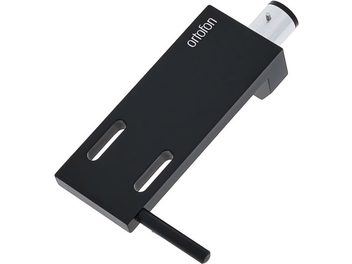 Ortofon LH-2000 galvutės laikiklis, perspektyvinis vaizdas, juoda spalva, 2 pailgos angos, užrašas "ortofon" baltai