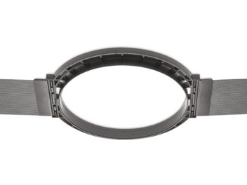 Mattschwarzer Kunststoff-Montagerahmen mit perforiertem Metallgitter für Bowers & Wilkins PMK C8 Einbaulautsprecher