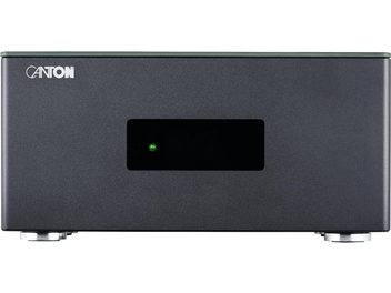 Canton Smart Amp 5.1 S2 multiroom-forstærker i antracit-sort, set forfra, med enkel front, sort displayvindue og grøn indikatorlampe