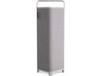Бяла преносима Bluetooth тонколона Sonoro Vibes XL, висока правоъгълна форма с горна дръжка и светъл текстилен грил