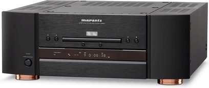 Marantz UD9004 sort 4K Blu-ray-afspiller, frontvisning, frontpanel med display, knapper og stik