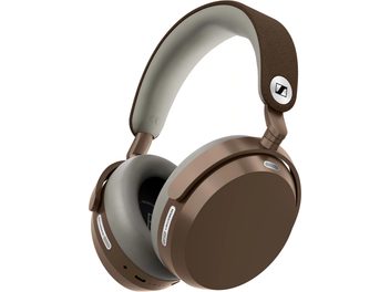 Бездротові hi-fi навушники Sennheiser Momentum 5 Wireless бронзового кольору, вид у три чверті зі світло-сірими амбушурами