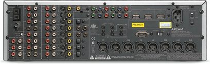 Arcam Diva AVP700, audio-/videforstærker, bagside, mange lyd- og videostik, USB- og netværksporte