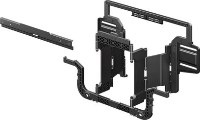 Sony SU-WL900 svart väggfäste för TV, sprängvy med fästram och monteringsskena