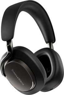 Trådløse Bluetooth-hovedtelefoner Bowers & Wilkins Px8 S2 i sort, plast og børstet metal, ovale ørekopper, trekvartsvisning
