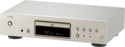 Denon DCD-510 CD-afspiller i sort, set forfra, front med LCD-display, knapper og CD-skuffe