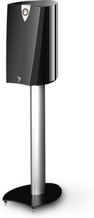 Focal Profile S 908 sort højttalerfod i aluminium, med rund base, cylindrisk skaft og rektangulær toppladeform