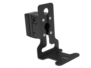 Supporto da parete per diffusore Flexson ERA 300 nero, staffa metallica regolabile vista tre quarti
