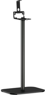 Vogel's SOUND 3305 sort højttaler-fod, rund base, lodret rør, vandret støtte, kroge, set forfra