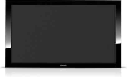 Pioneer KRP-500A fladskærms-TV, rektangulær sort skærm slukket, frontvisning centreret, blank sort ramme